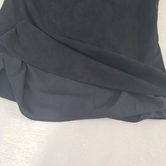 Sail to Sable ladies Bell Sleeve lined suede vibes top black Size Small Mob Wife - Picture 7 of 10